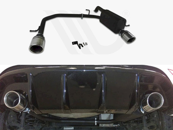 Ford Fiesta Mk7 HIGH Quality DUAL EXIT Stainless Steel Axle-back Exhaust System With Silencer And Exhaust Pipes