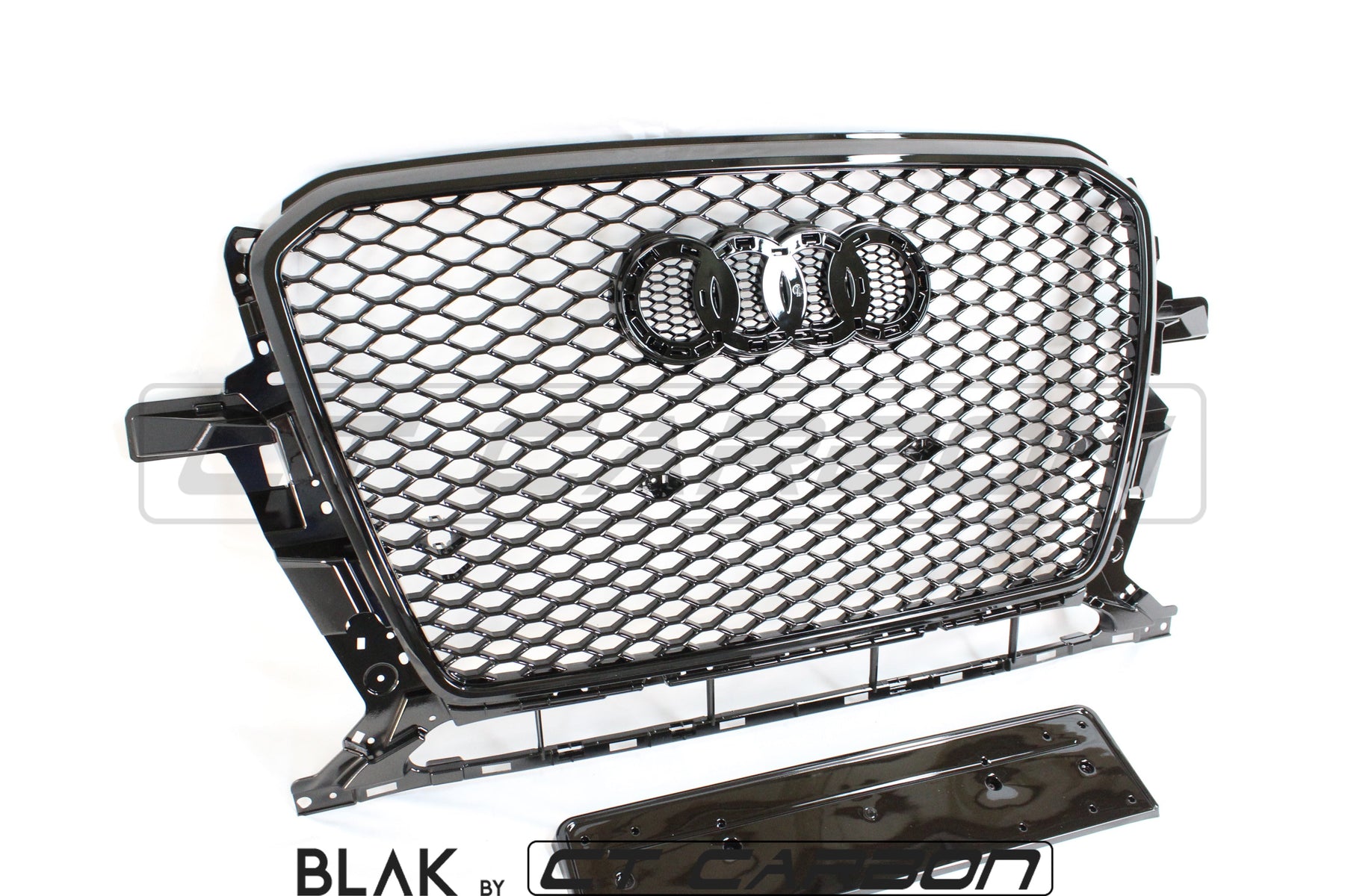 AUDI Q5 SQ5 2008-2012 ALL BLACK HONEYCOMB GRILLE - BLAK BY CT